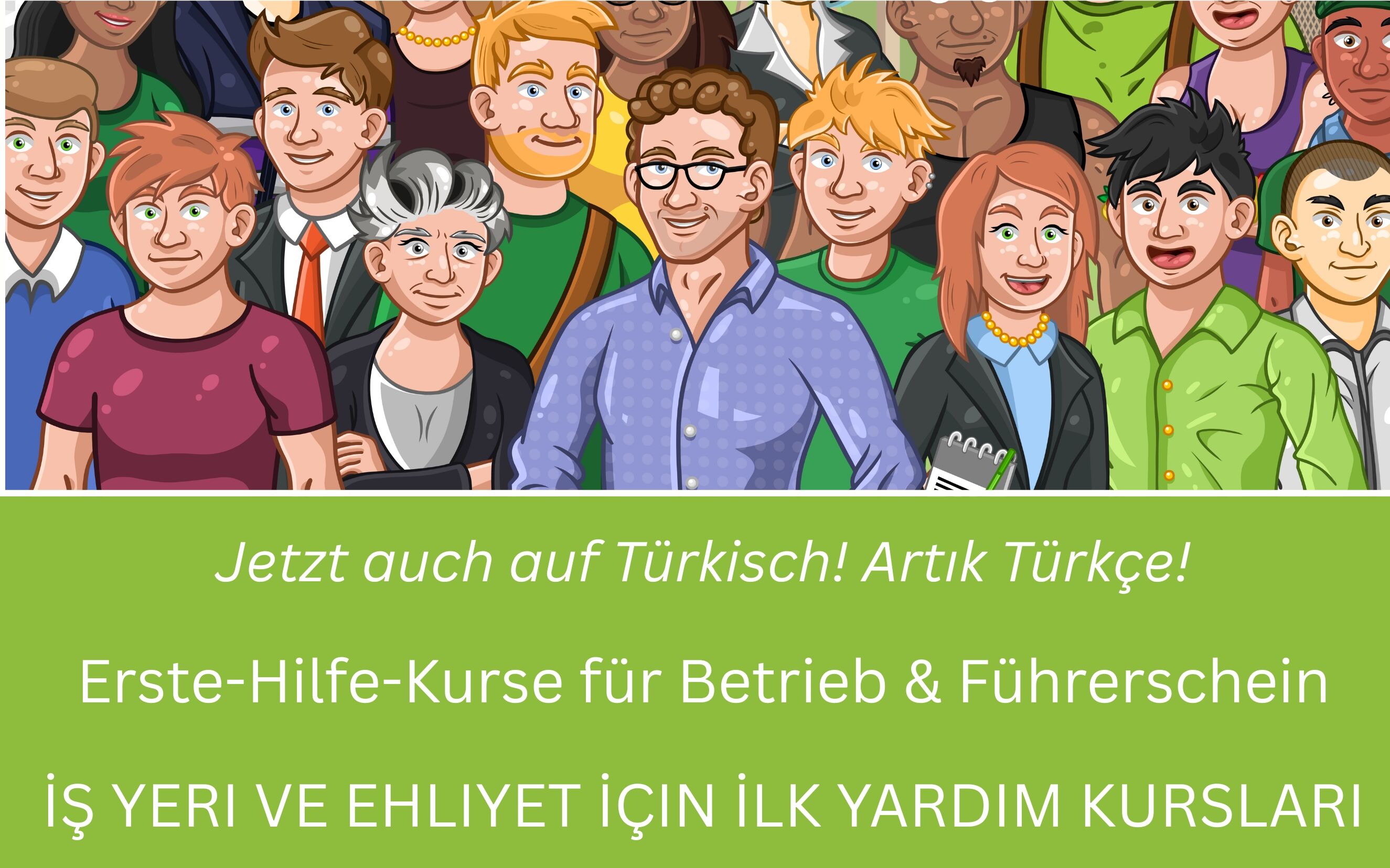 Erste-Hilfe-Kurse auf arabisch, englisch und türkisch